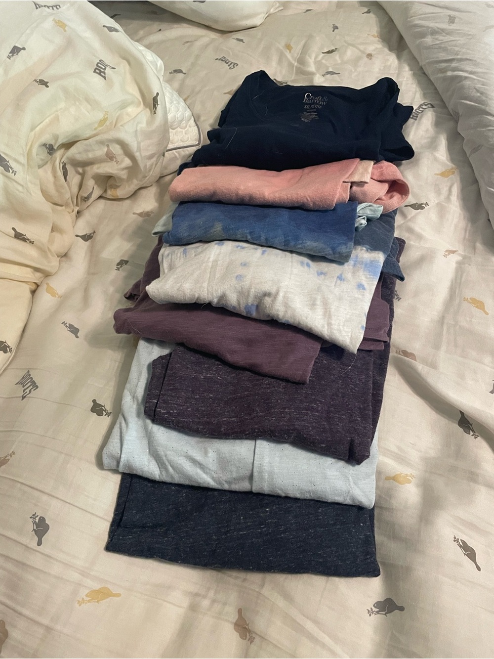 Lot of 8 Sonoma & Croft & Barrow Long Sleeve Mixed Color T-Shirts